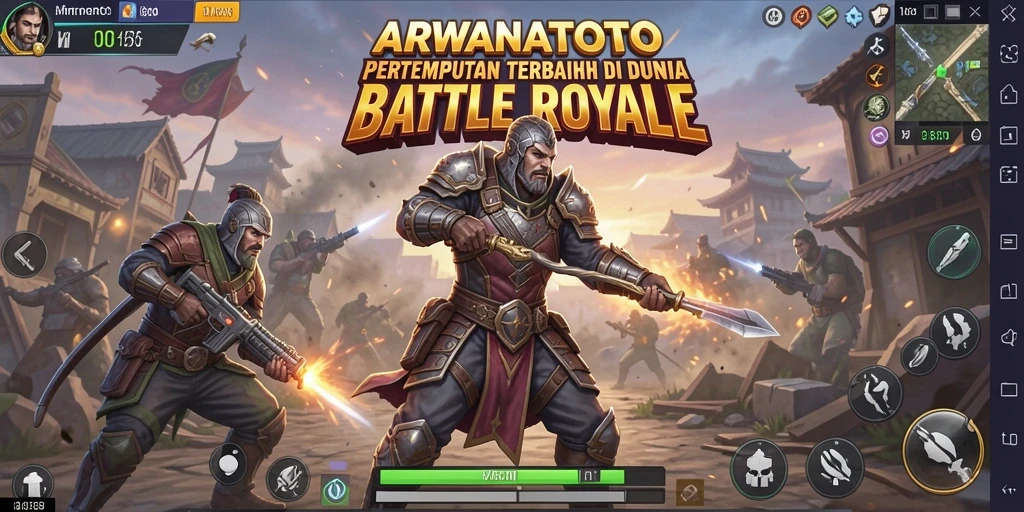 Screenshot ARWANATOTO menampilkan aksi seru dalam pertempuran Battle Royale.