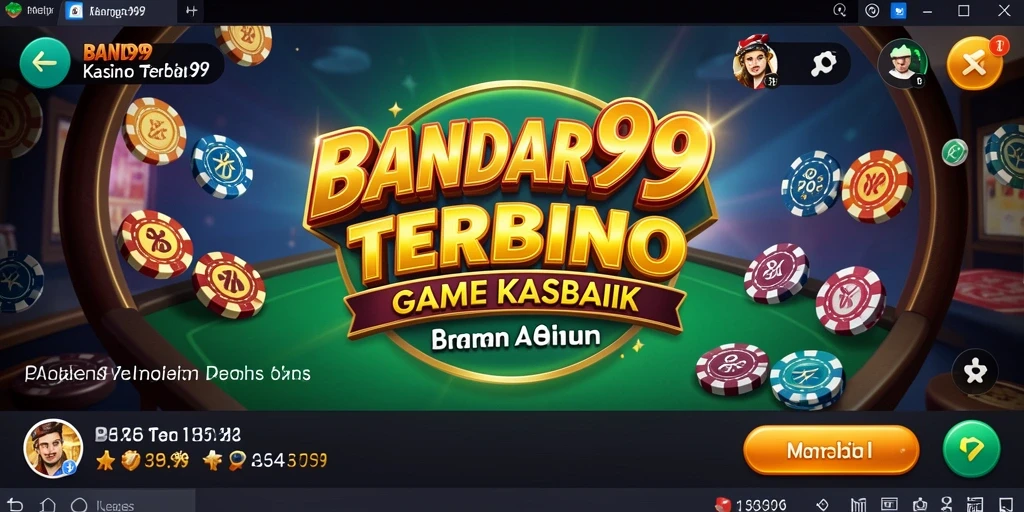 Tampilan antarmuka permainan Kasino BANDAR99 yang menarik dan interaktif.
