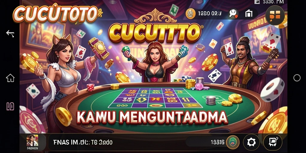 Tampilan screenshot gameplay seru dari CUCUTOTO yang menampilkan suasana Kasino.