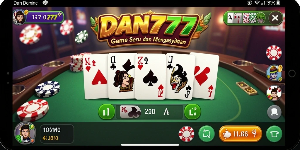 Tampilan gameplay Domino yang seru dan menantang di DAN777.