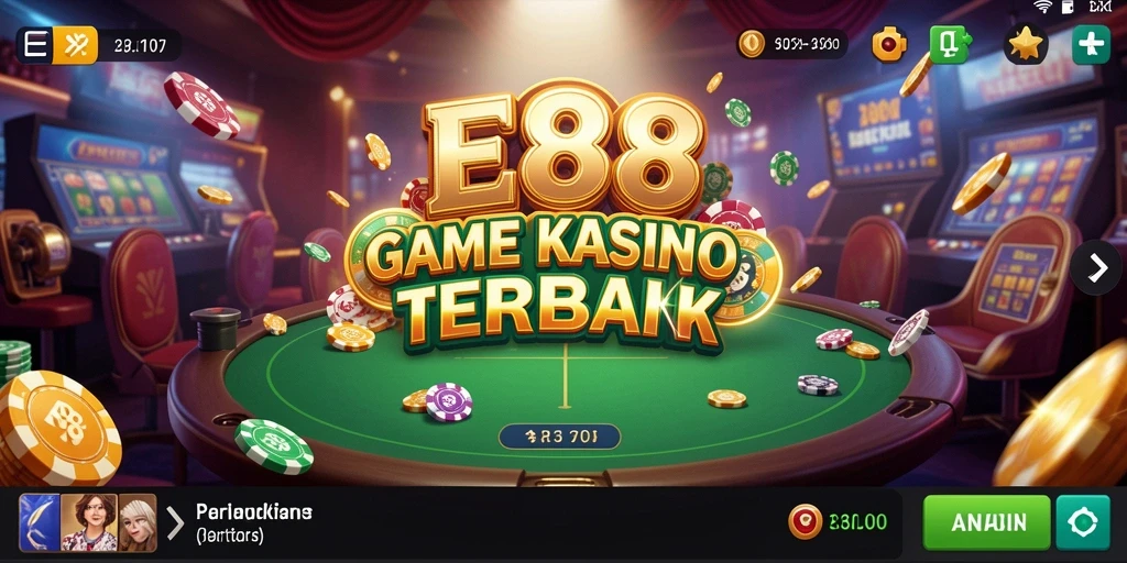 Tampilan menarik dari E88 menunjukkan gameplay seru dalam dunia Kasino.