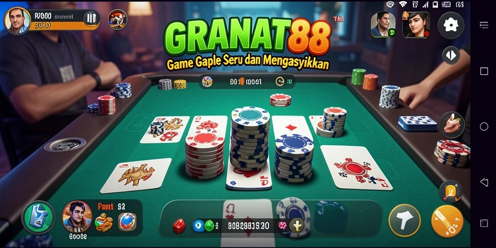 Screenshot menampilkan gameplay seru Gaple di GRANAT88.