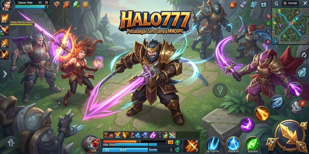 Screenshot gameplay HALO777 menunjukkan aksi menarik dalam dunia MMORPG.