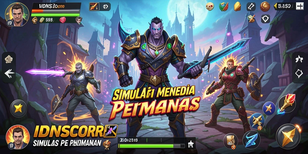 Tampilan gameplay IDNSCORE dengan grafis menarik dan interaksi dinamis.