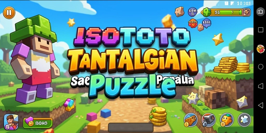 Tampilan gameplay ISOTOTO dengan berbagai teka-teki menarik.
