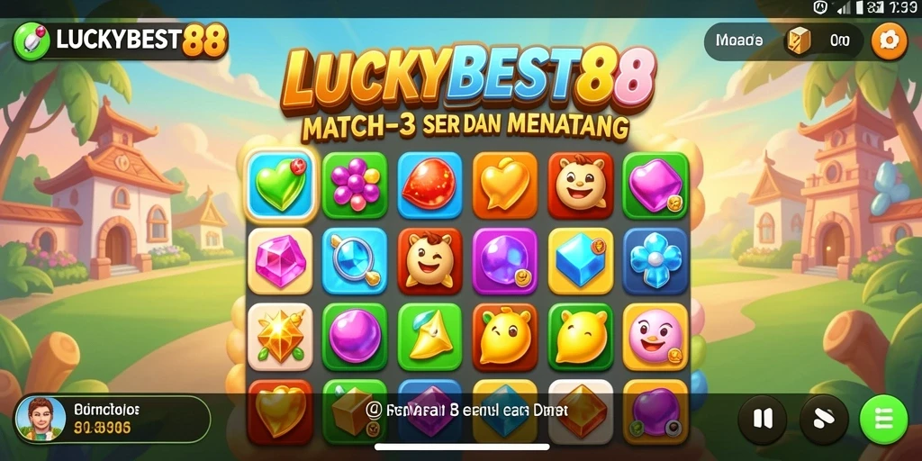 Tampilan gameplay LUCKYBEST88 yang menarik dan penuh warna.