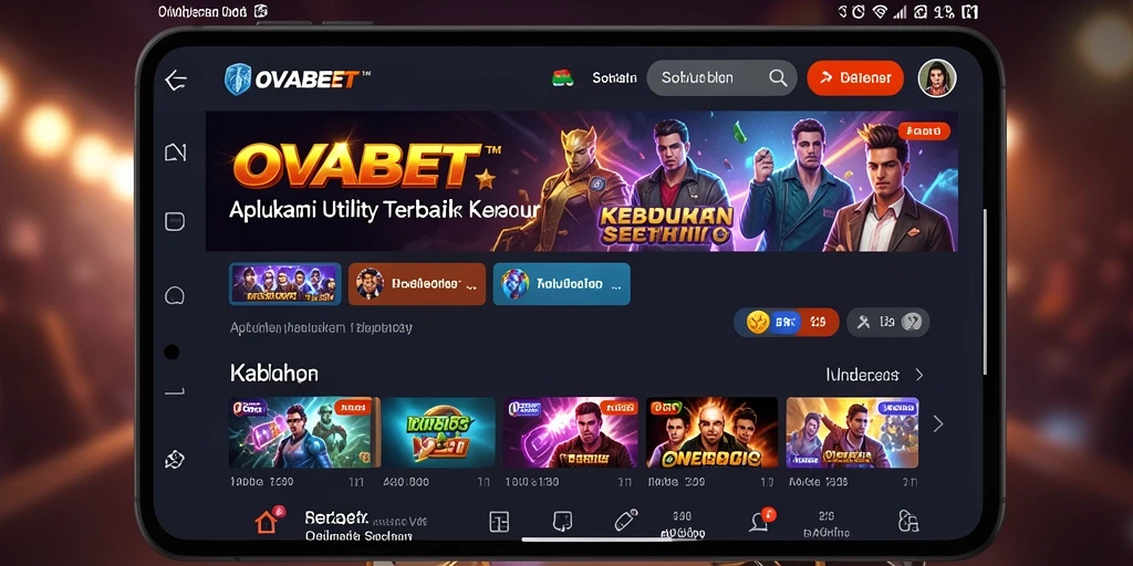 Tampilan antarmuka OVABET yang user-friendly memberikan kemudahan penggunaan.