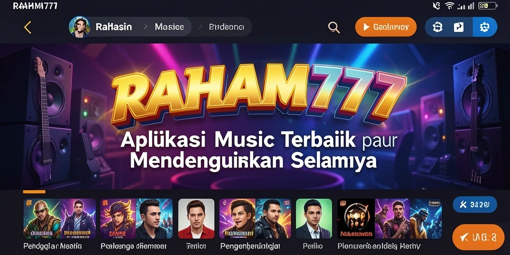 Tampilan gameplay RAHAM777 yang memukau dengan berbagai pilihan musik.