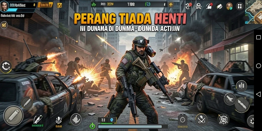 Tampilan aksi mendebarkan dari gameplay RI188 dengan karakter berjuang.