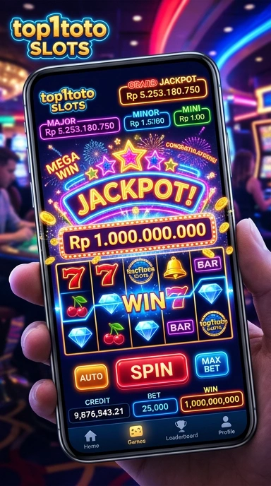 Tampilan utama aplikasi top1toto dengan navigasi yang mudah.